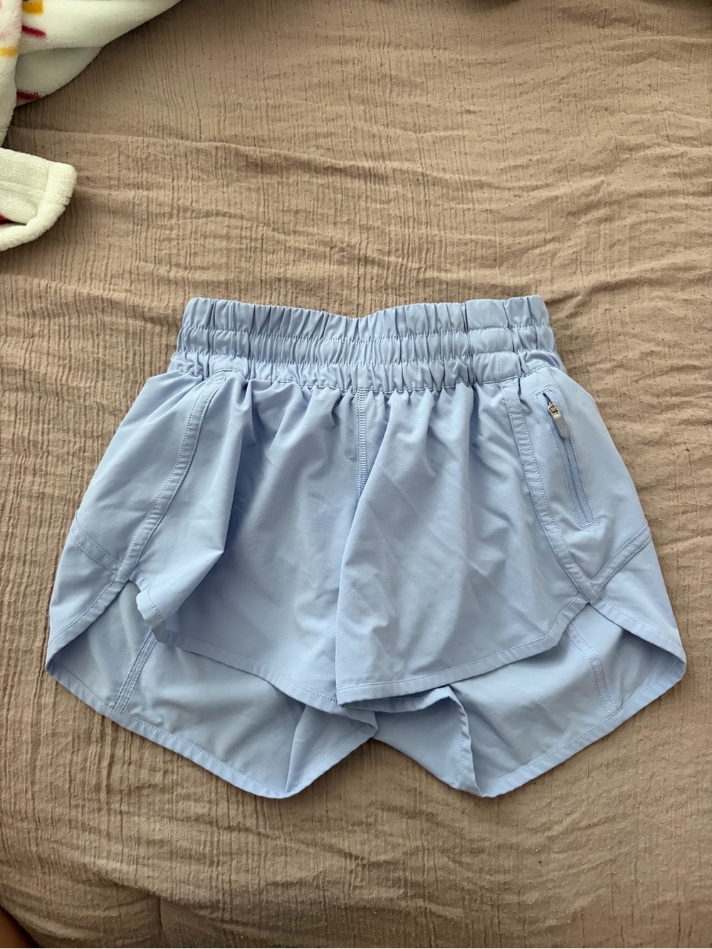 lululemon athletica Light Blue Women's Running Shorts with Elastic Waist